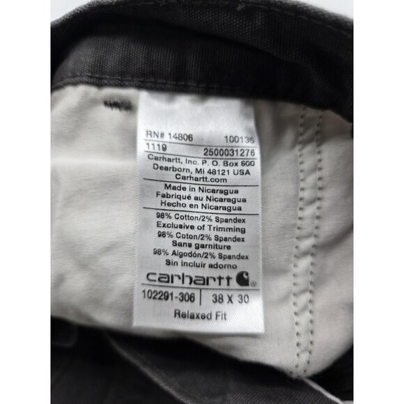 Carhartt Pants Mens 38x30 Black Relaxed Fit Straight Leg Workwear Utility Cargo - Picture 4 of 8